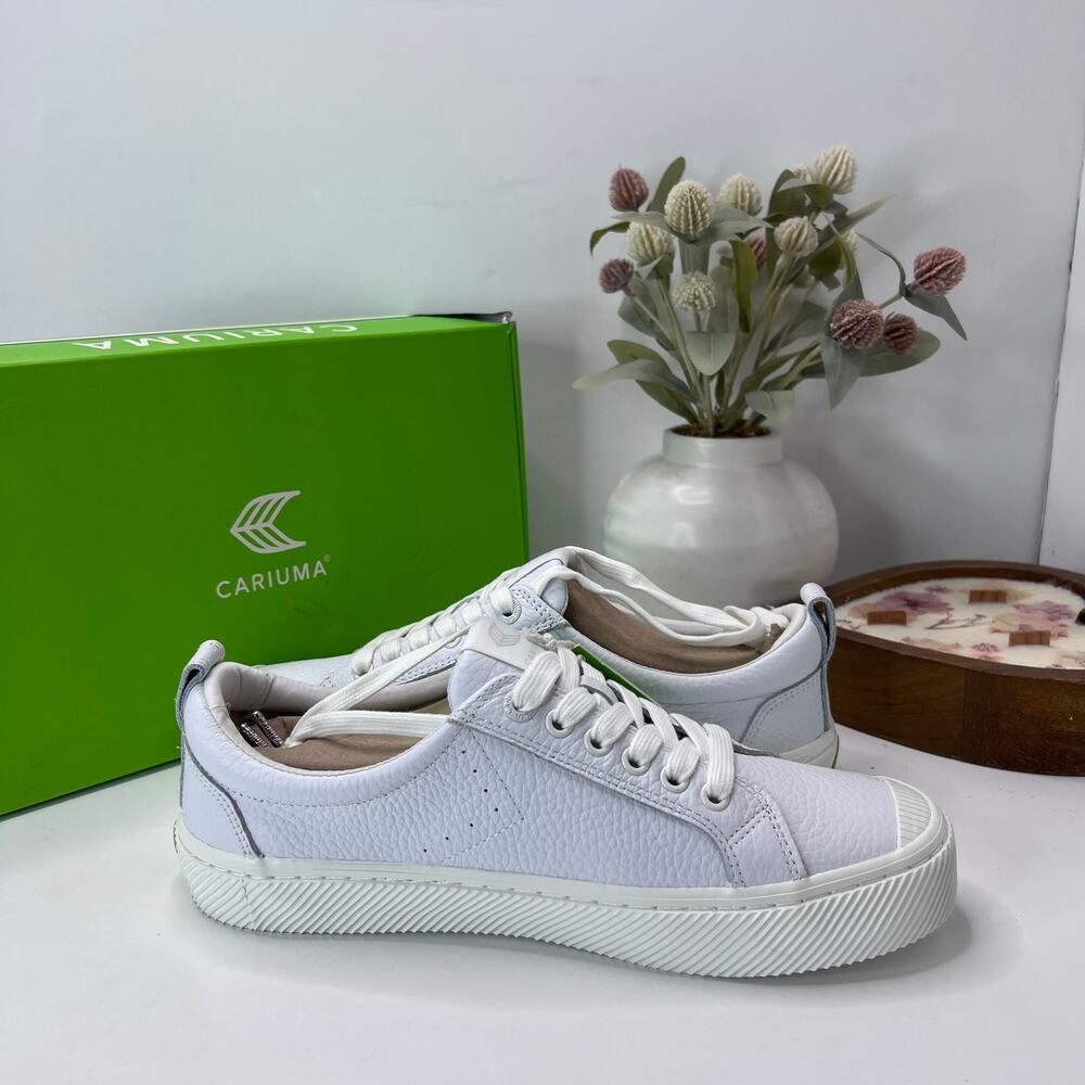 Cariuma OCA Low Casual Leather Sneaker White Women's 10 NWB - Picture 7 of 10